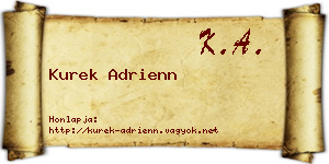 Kurek Adrienn névjegykártya